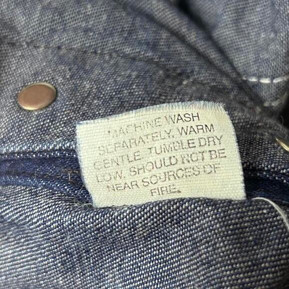 Pointer Brand Vintage 80s USA Denim Workwear Low Back Overalls Jeans 40 - Picture 7 of 7